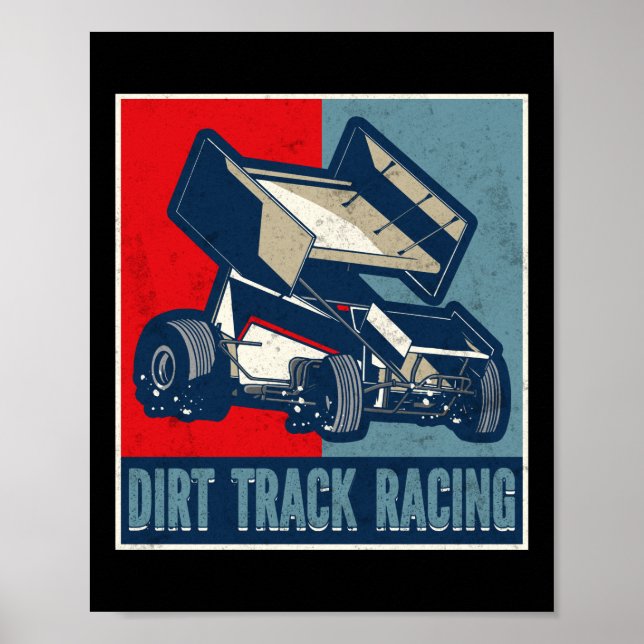 Dirt Track Racing Dirt Track Racing Sprint Car Poster (Front)