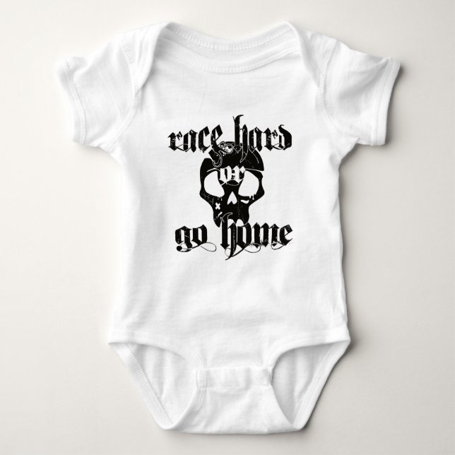 Dirt Track Racing Nascar Baby Bodysuit (Front)