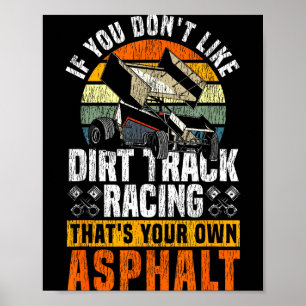 Dirt Track Racing Race Vintage Retro Sprint Car If Poster