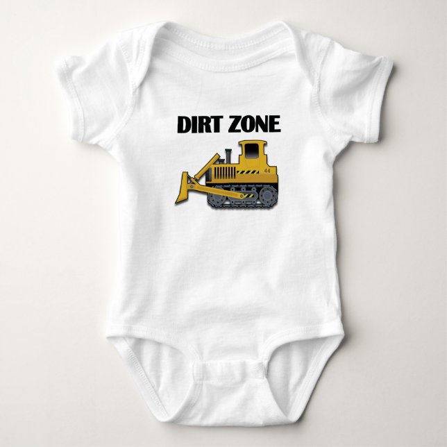 Dirt Zone (Bulldozer) - Baby Jersey Bodysuit Bodysuit (Front)