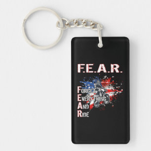 Dirtbike Motocross Forget everything and ride MX Key Ring