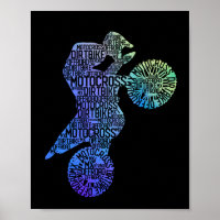 Dirtbike Motocross Shape MX Dirt Bike Rider Moto