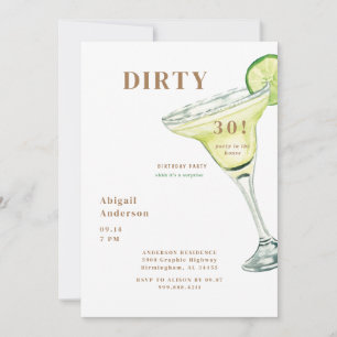 Dirty 30 Party in the House Margarita Birthday Invitation