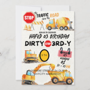 Dirty 3rd-Y Third Birthday Invitation