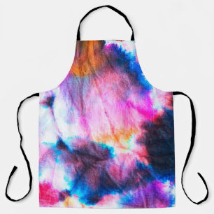 Dirty art. Bright red, lilac, pink, yellow colours Apron