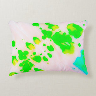 Dirty Art Graffiti. Abstract Decorative Sunny Ikat Cushion