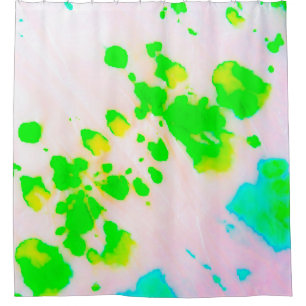 Dirty Art Graffiti. Abstract Decorative Sunny Ikat Shower Curtain