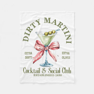 Dirty Bachelorette Martini Tail Club Martini Drink Fleece Blanket
