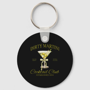 Dirty Bachelorette Martini Tail Club Martini Drink Key Ring