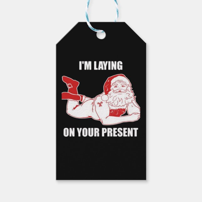 Dirty Bad Naughty Santa  Gift Tags (Front)