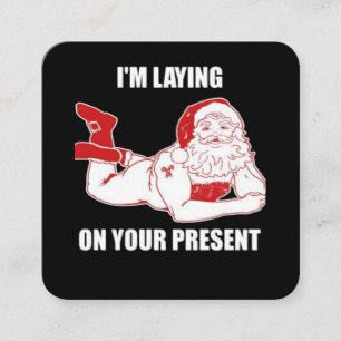 Dirty Bad Naughty Santa Square Business Card