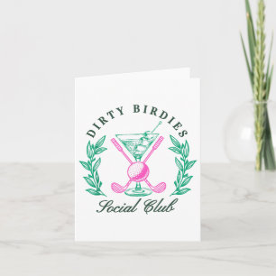 Dirty Birdies Social Club, Golfing & Drinking Card