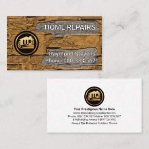 Dirty Brick Cement Walls Home Repairs Business Card