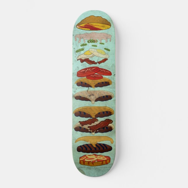 Dirty Burger With Special Sauce Skateboard (Front)