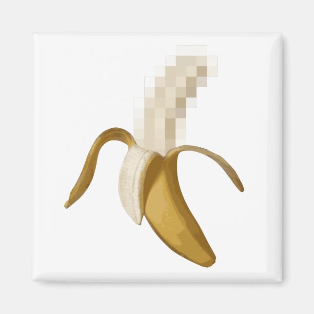 Dirty Censored Peeled Banana Magnet (Front)