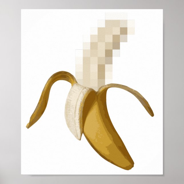 Dirty Censored Peeled Banana Poster (Front)