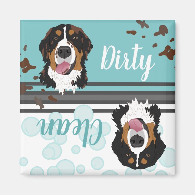 Dirty/Clean Bernese Mountain Dog  Magnet (Front)