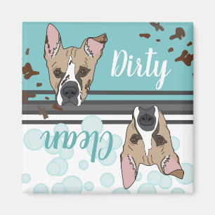 Dirty/Clean Boxer Mix Magnet