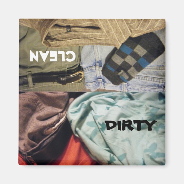 DIRTY- CLEAN Clothing Dishwasher Magnet (Front)