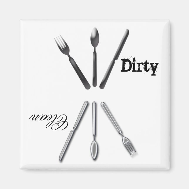 Dirty Clean Dishwasher Magnet (Front)