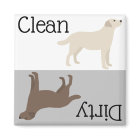 Dirty Clean Dishwasher Magnet Labrador Retriever