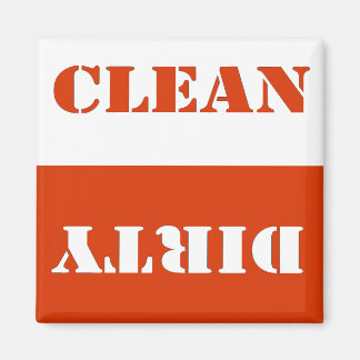 Dirty Clean Red Dishwasher Magnet