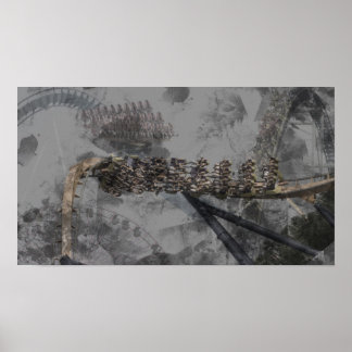 Dirty Collage Roller Coaster Poster
