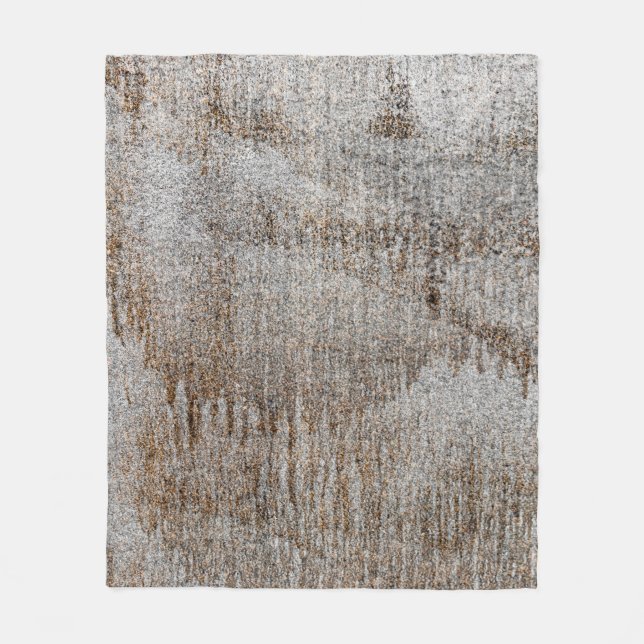 Dirty Concrete Surface Abstract Concept, Closeup C Fleece Blanket (Front)