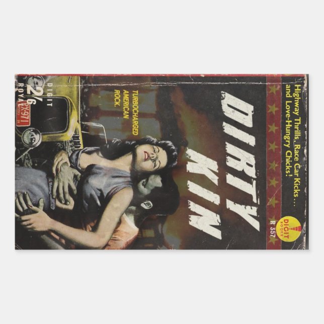 Dirty cover rectangular sticker (Front)
