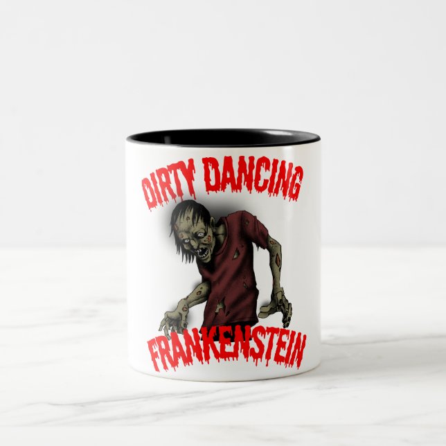 Dirty Dancing Frankenstein  Two-Tone Coffee Mug (Center)