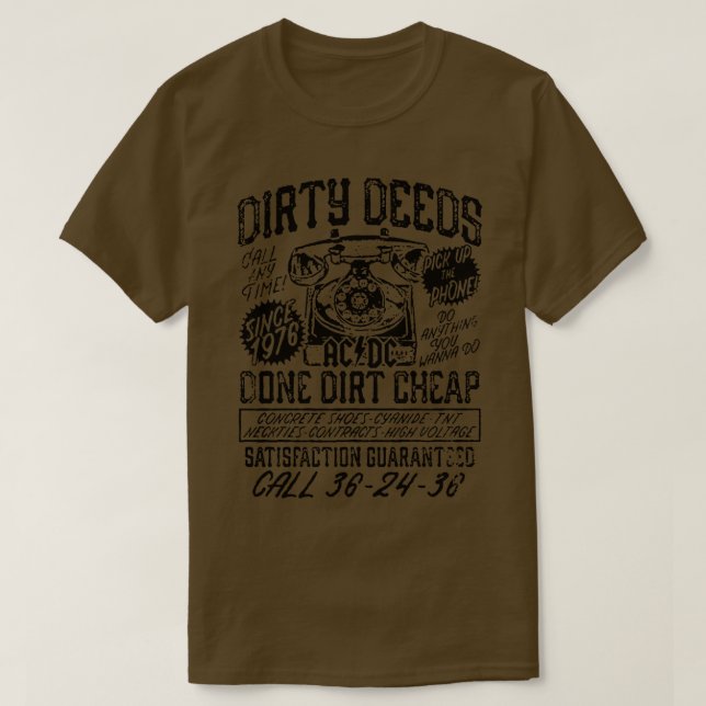 Dirty Deeds 1976 T-Shirt (Design Front)