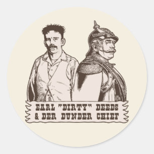 Dirty Deeds & Der Dunder Chief Classic Round Sticker