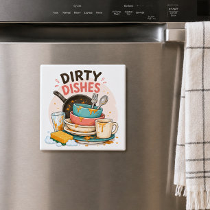 Dirty Dishes Dishwasher Magnet