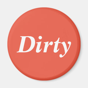 Dirty dishwasher orange magnet
