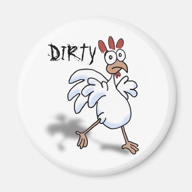 DIRTY  dishwasher (sad chicken) Magnet (Front)