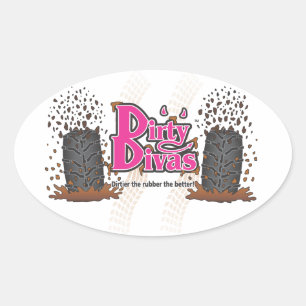 Dirty Divas Oval Sticker