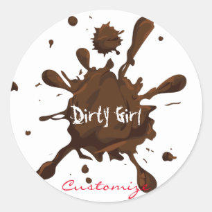 Dirty Girl Thunder_Cove Classic Round Sticker
