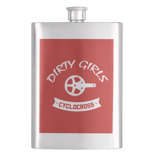 Dirty Girls Cyclocross Hip Flask (Front)