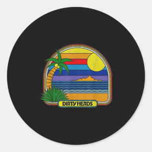 Dirty Heads Retro Beach  Classic Round Sticker