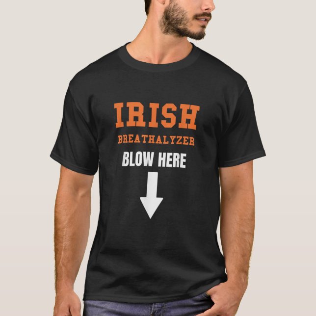 Dirty Irish Breathalyzer Adult St Patricks Day Te T-Shirt (Front)
