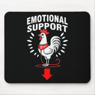 Dirty Joke Rooster Chicken Emotional Support Mouse Pad