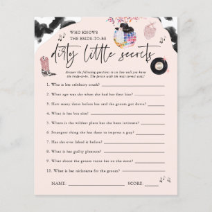 Dirty Little Secrets Disco Cowgirl Bachelorette