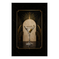 Dirty Martini Art Deco Poster | Printable Home Bar