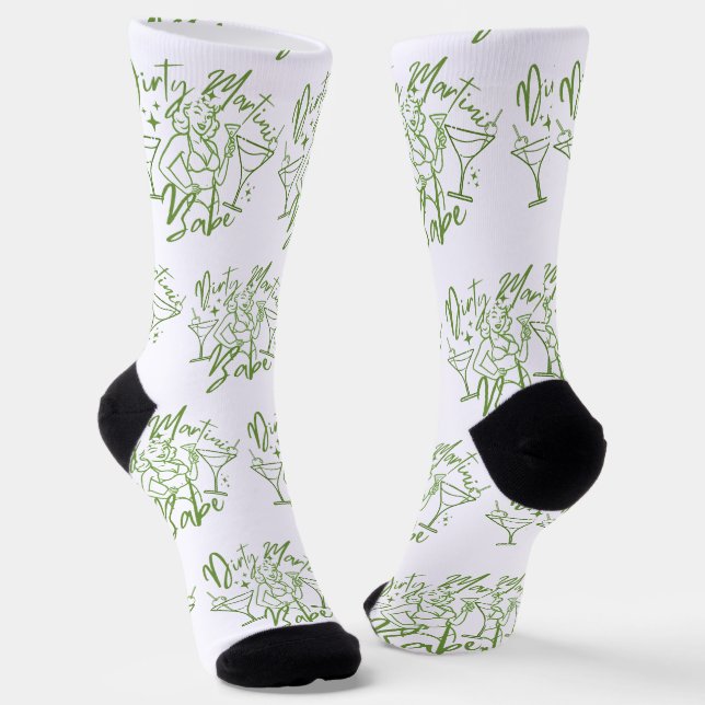 Dirty Martini Babe Socks (Angled)