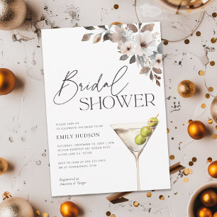 Dirty Martini Cocktail Bridal Shower Invitation