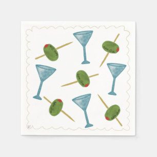 Dirty Martini Cocktail Napkins