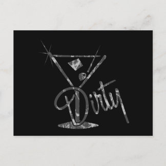 Dirty Martini - Grey Postcard