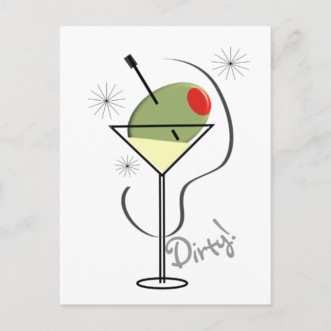 Dirty Martini Lovers T-Shirts & Gifts Postcard (Front)