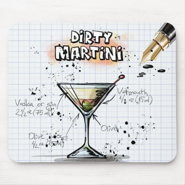 Dirty Martini Mouse Pad (Front)