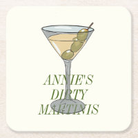 Dirty Martini Paper Coaster 